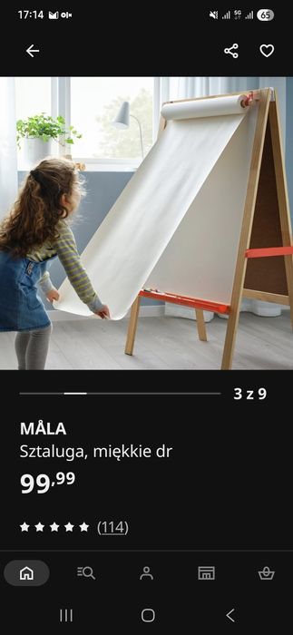 Ikea mala sztaluga tablica dwustronna