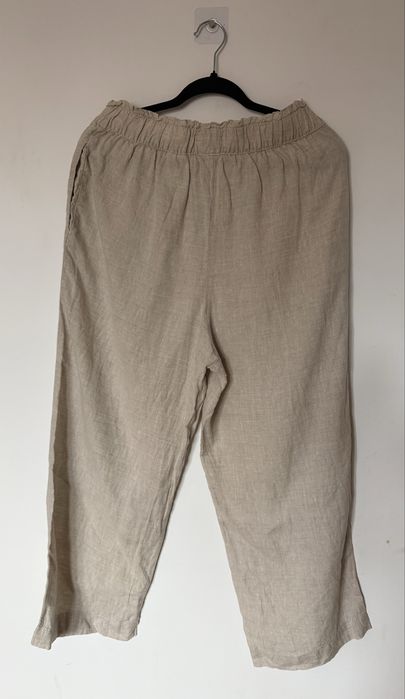 Spodnie lniane H&M 100% len
