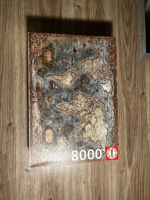 UŁOŻONE Puzzle mapa świata 8000 ELEMENTÓW