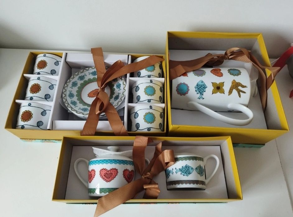 Conjunto chá p/ 6 pessoas Gato Preto