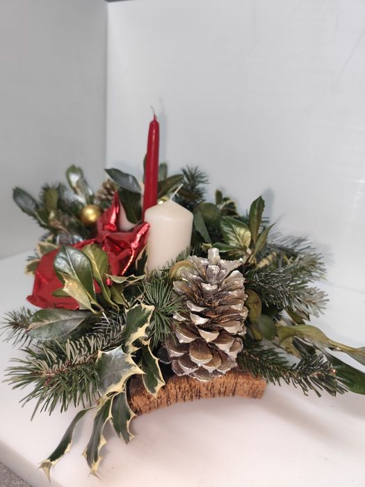 Centro de Mesa / Arranjo de Natal Manual