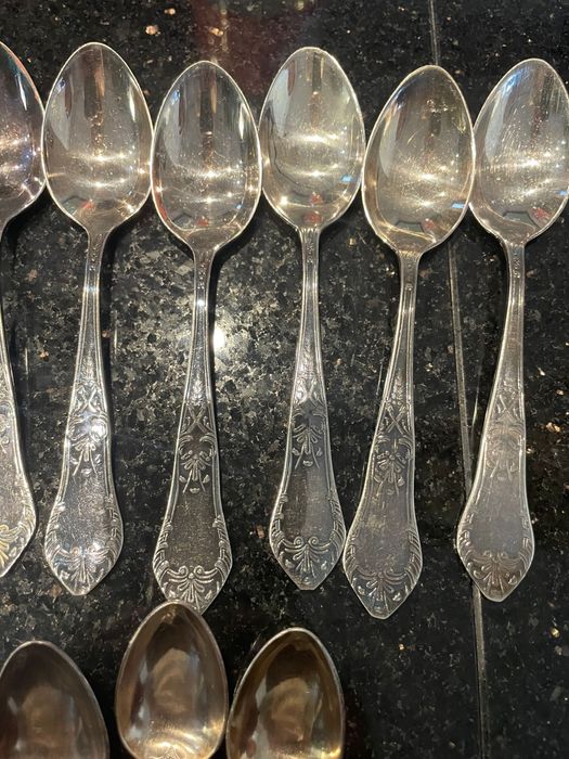 Hefra Zestaw sztućców posrebrzanych romańskich