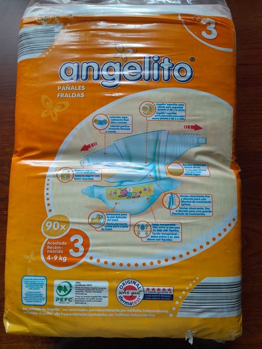 Подгузники памперсы детские, размер 3 (4-9кг), 90шт