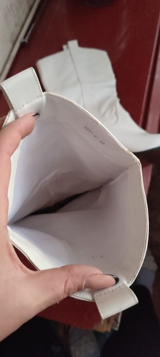 Сапоги женские белые