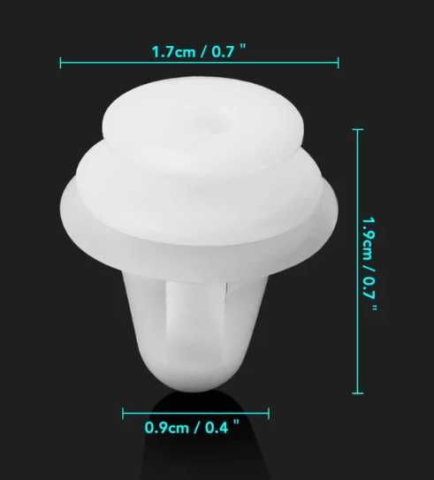 50 Clipes/Fixadores Universais para Carro Peugeot(106, 206, 306 etc)