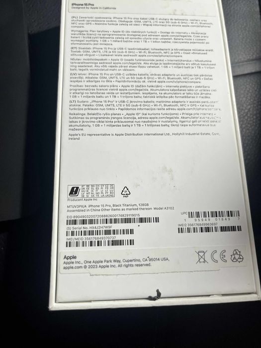 iphone 15 pro black titanium 128gb
