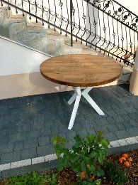 Stolik/Stół 80x80Loft Lity Dąb