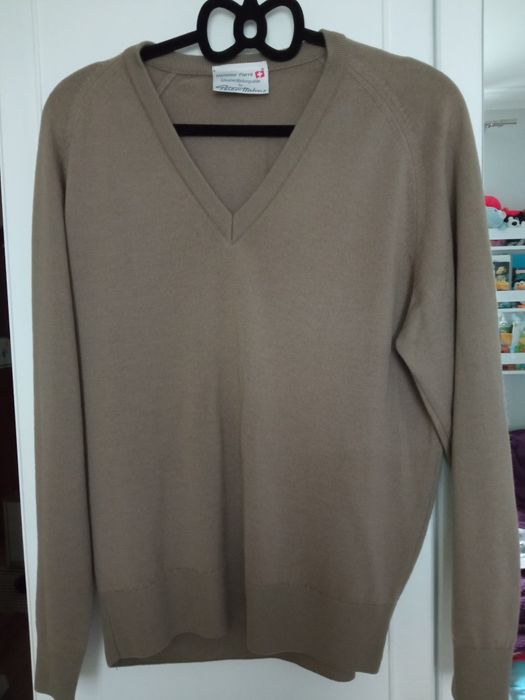 Sweter Peter Hahn,  100% wełna, L/XL, beżowy