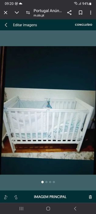 Camo de bebé com colchão com pouco uso.