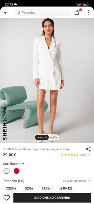 White Blazer, Size XL
