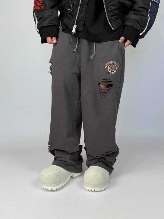 Штани Grailz спортивки sweatpants distressed opium сірі штаны серые