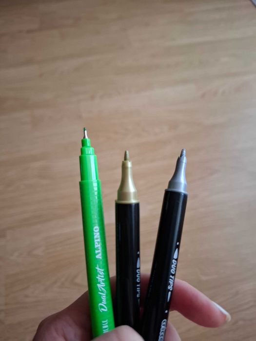 Pisaki do księgi gości, piszą po drewnie, srebrny,złoty