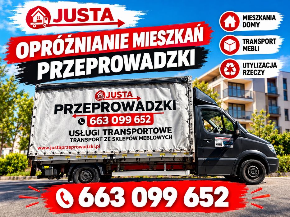 Opróżnianie Mieszkań, Piwnic, Garaży, Lokali, Domów. Wywóz Starych Mebli, Tekstyliów i AGD. Czyszczenie nieruchomości. Przeprowadzki.