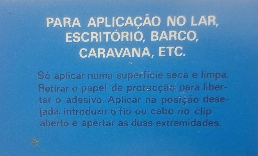 Conjunto de clips para fios e cabos (adesivos, flexíveis)