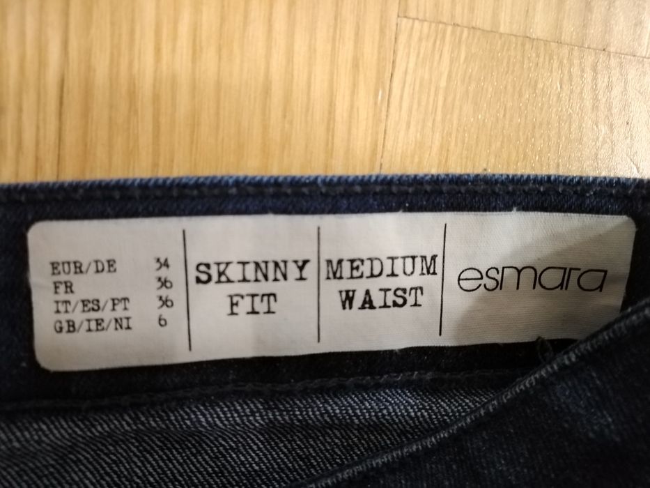 Jeansy wysoki stan Esmara r. 34