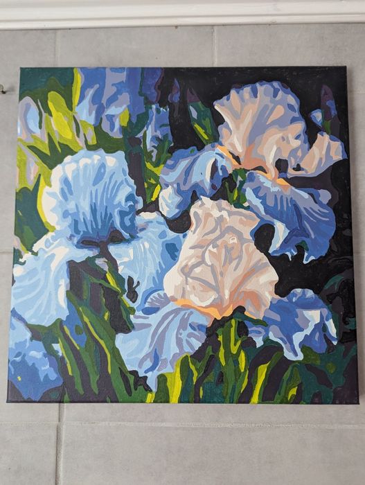Картина "Блакитні іриси", полотно на підрамнику