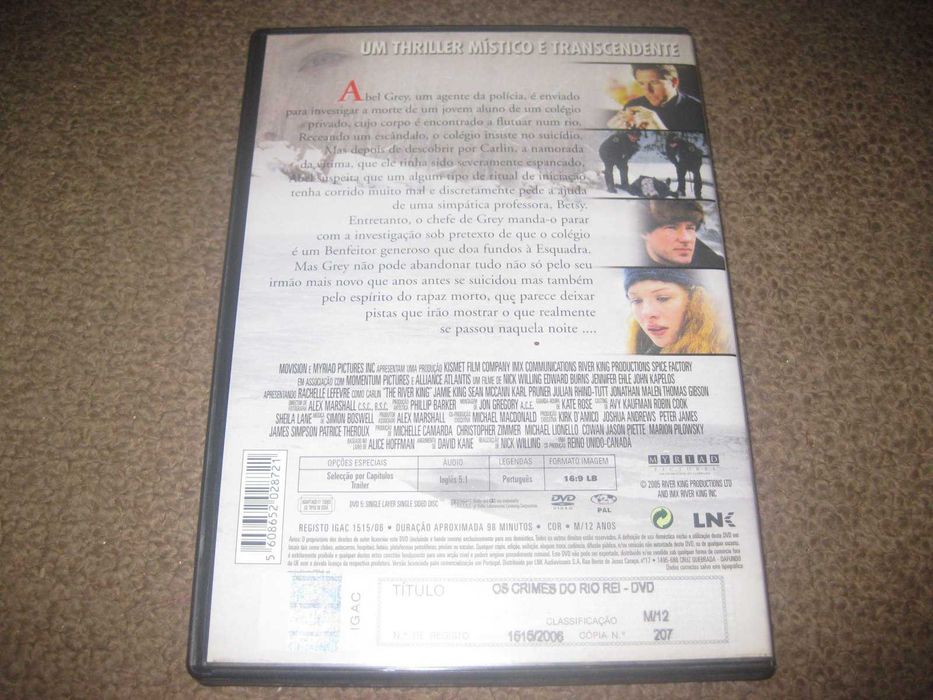 DVD "Os Crimes do Rio Rei" com Edward Burns