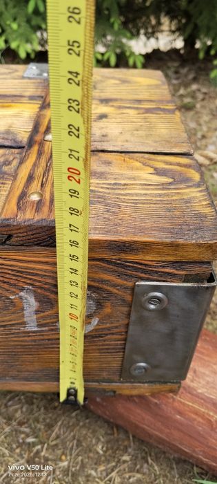 Skrzynia drewniana ozdobna western