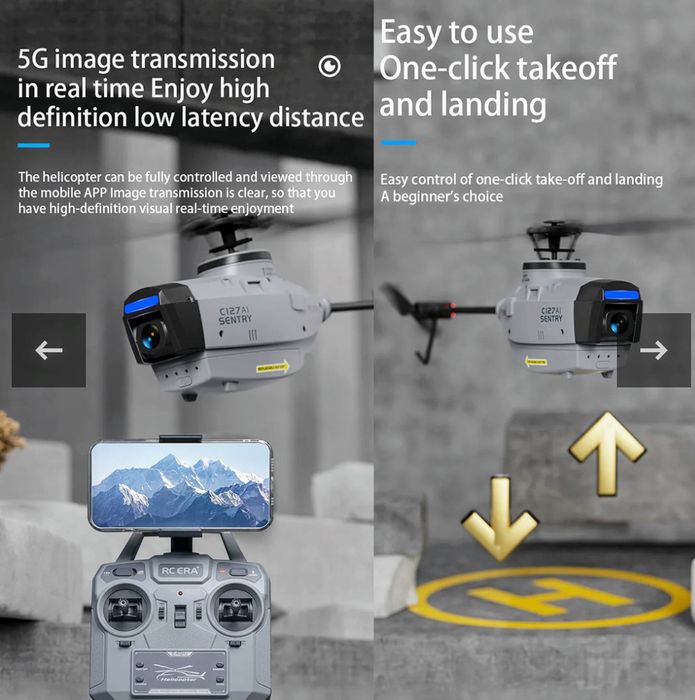 Helicóptero drone com câmera inteligencia artificial