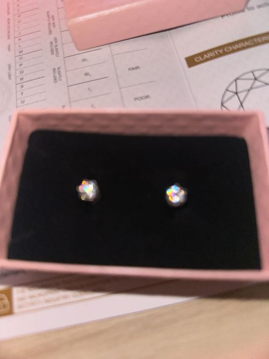 Kolczyki s925 Moissanite (GRA)