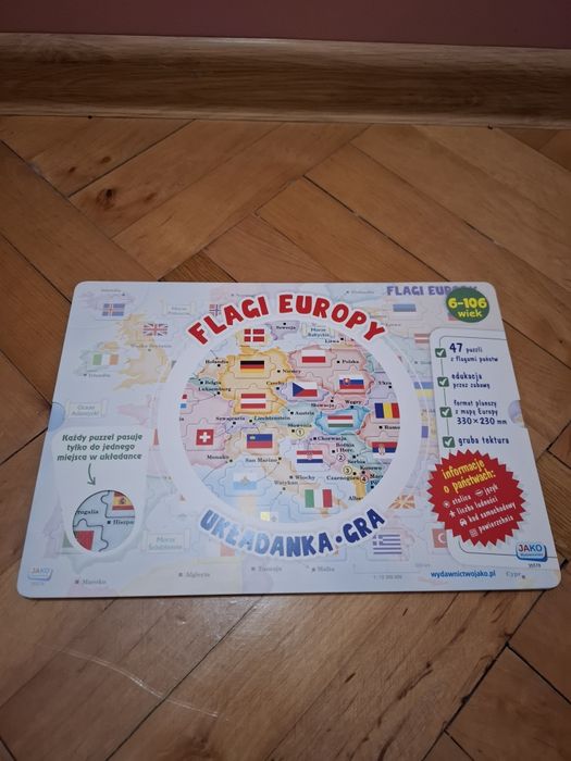 Nowa gra z puzzlami Flagi Europy.