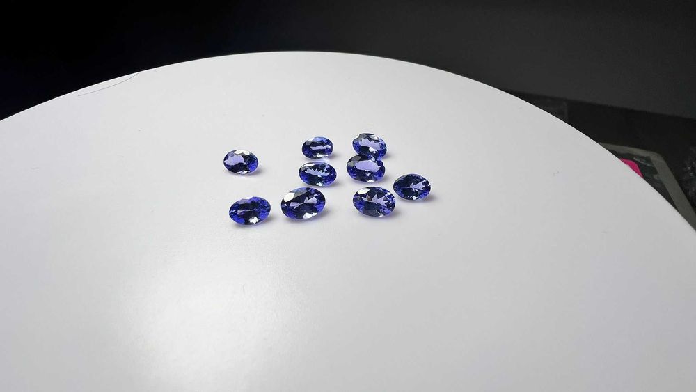 Tanzanity naturalne kalibrowane CERTYFIKAT