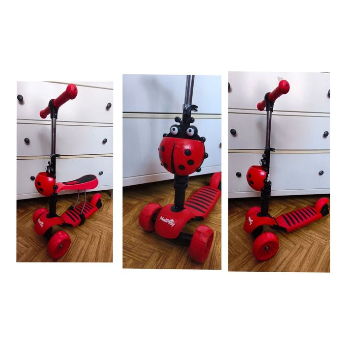Hulajnoga trójkołowa Biedronka czerwona