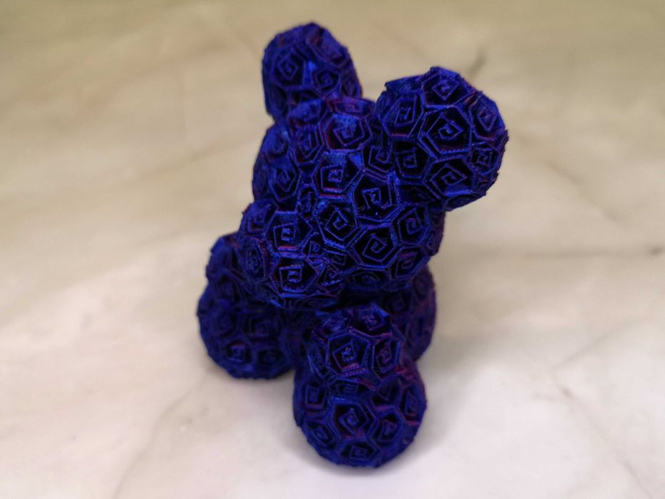 Miś z róż 3D – dekoracja / podstawka pod długopis - 5,5 cm