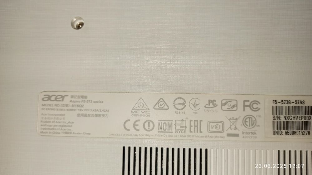 NoteBook Acer Aspire f5-573g 15,6 biały