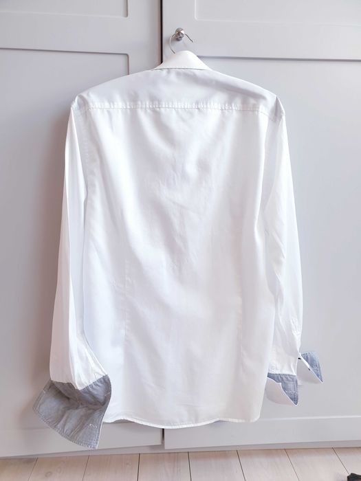 Biała koszula slim fit WE XL