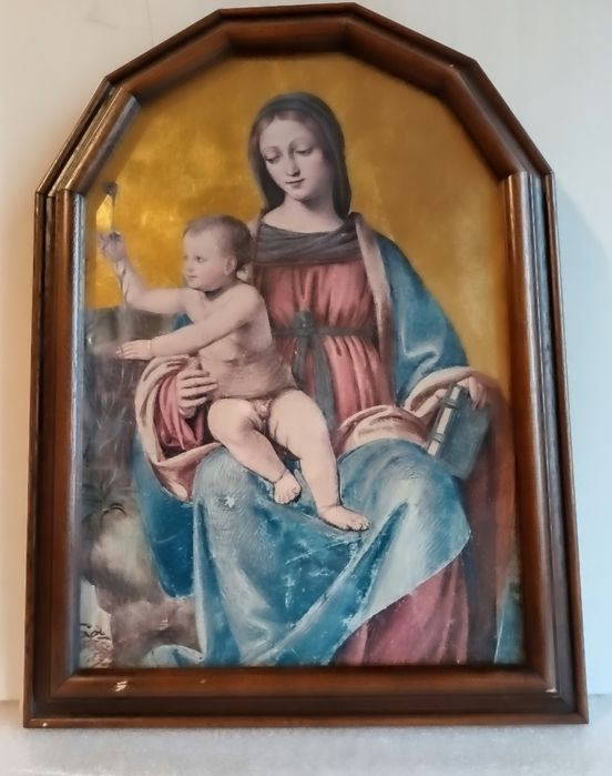 Stary obraz Madonna z Dzieciątkiem Italy