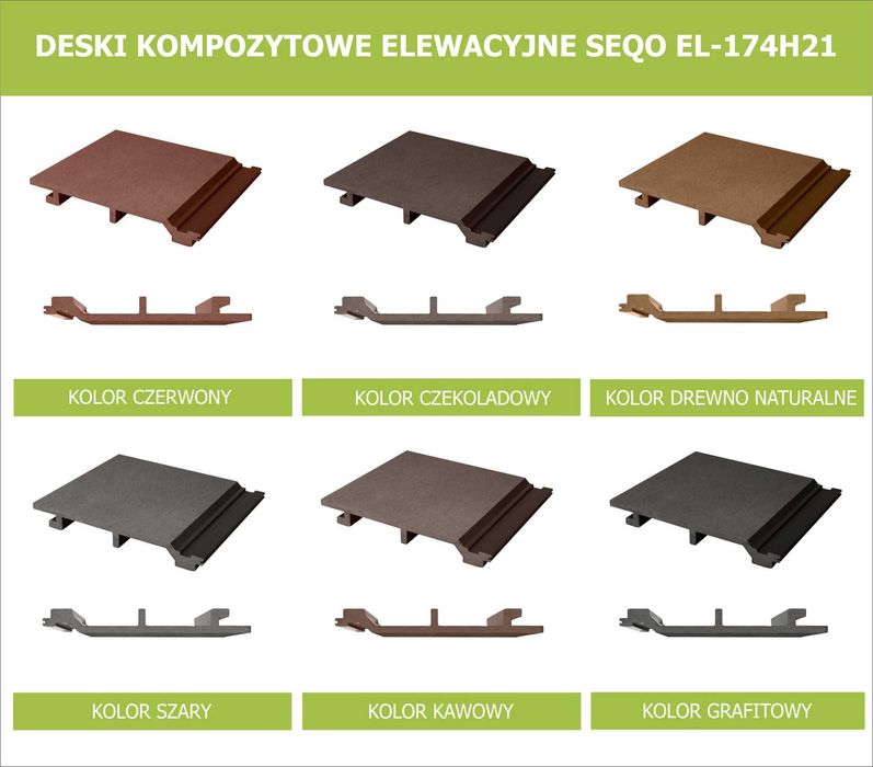 Deska kompozytowa elewacyjna SEQO Standard EL-174H21 2,90m