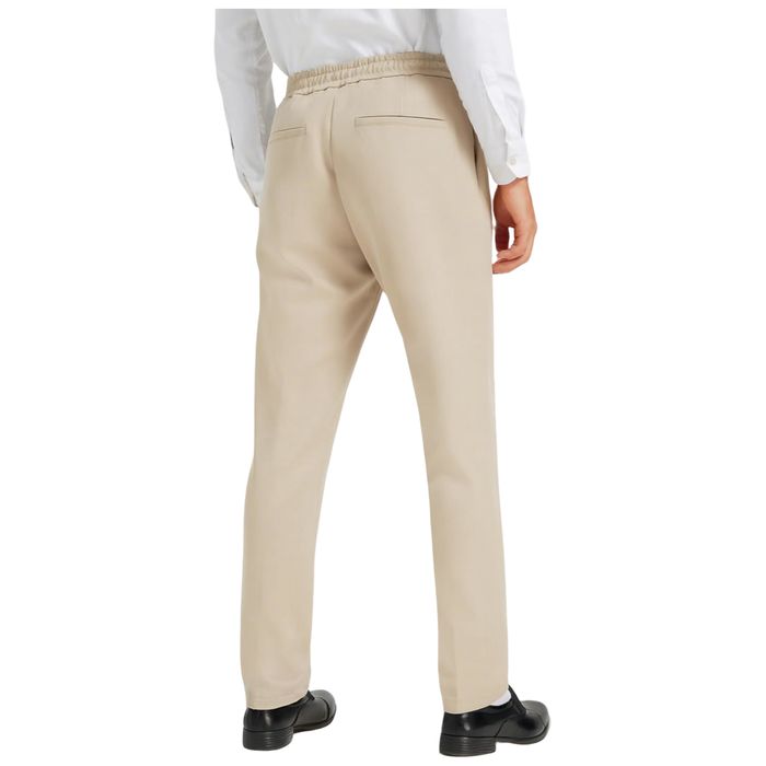 Męskie spodnie chino materiałowe, regular fit, beżowe, S