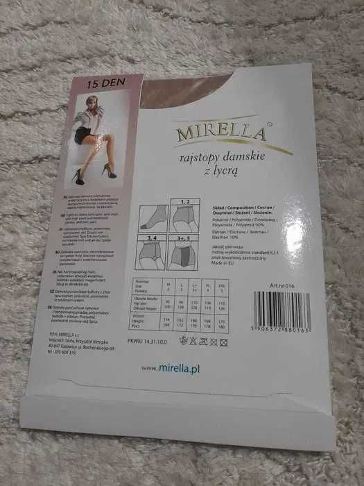 Nowe Mirella rajstopy damskie z lycrą rozmiar L Wyprzedaż !!