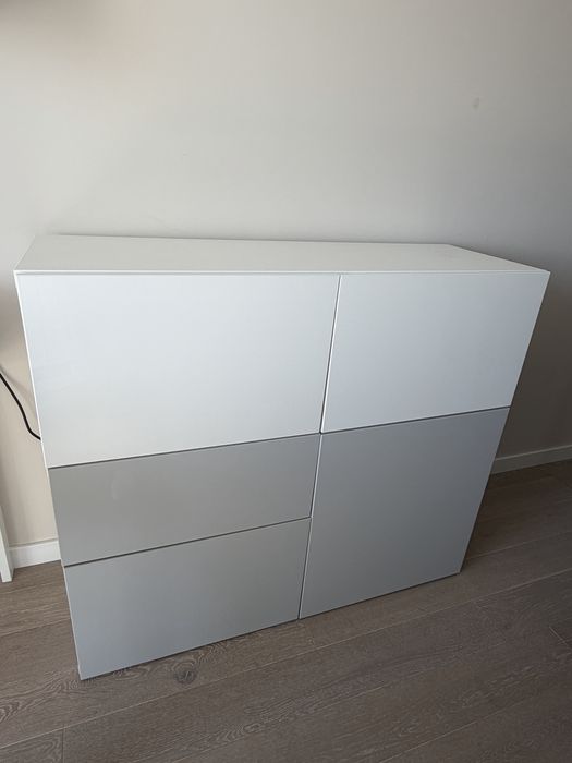 Komoda ikea BESTA biała połysk