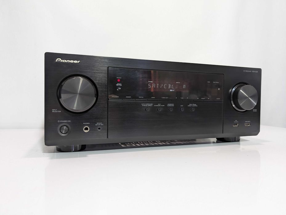 5.2 Ресивер Pioneer VSX-529, має 130 Вт/канал/ HDMI/ 4K/ USB/ ARC/ MHL/ AirPlay/ Spotify/ vTuner/ ЦАП/Hi-Res/ FLAC