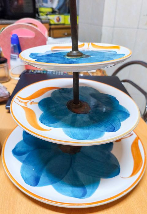 Fruteira e 2 potes da Olaria de Alcobaça OAL