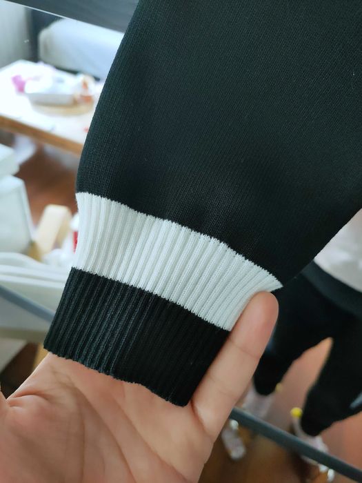 Dzianinowy komplet sweter i spodnie wide leg wiskoza set