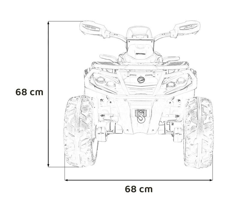 Quad na akumulator dla dzieci Can Am Outlander ATV z pilotem Niebieski