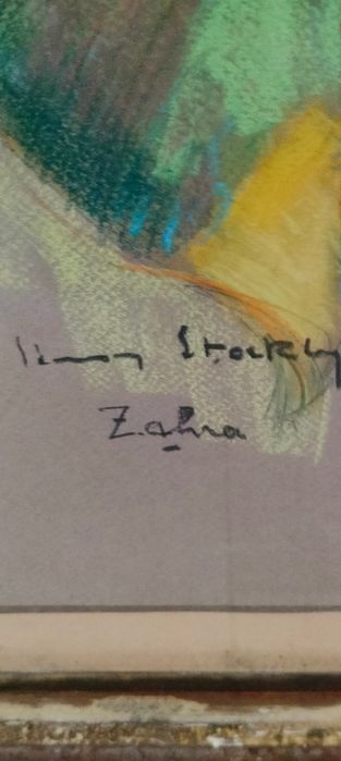 Obraz Pastel „Zahra” - Simon Stockly (École de Paris), 1940 r. Algieria