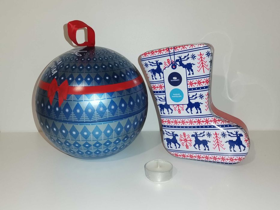 Zestaw ciekawych puszek metalowych XL - przechowywanie, ozdoba BN