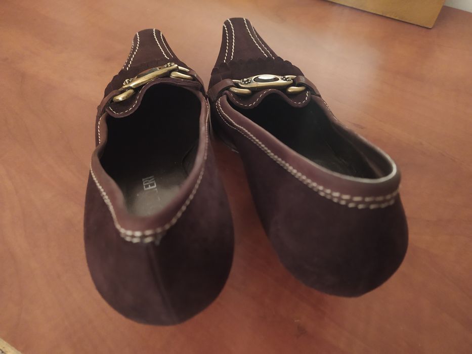 Sapatos italianos pele castanha