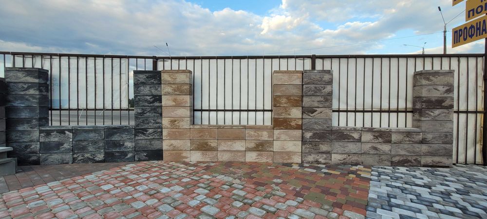 БЛОК для паркану , заборний . Шлакоблок. Блок незнiмноi опалубки