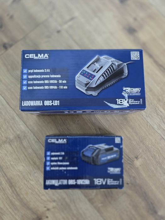 Nowe CELMA bateria OBS-18V2Ah + ładowarka OBS-LD1