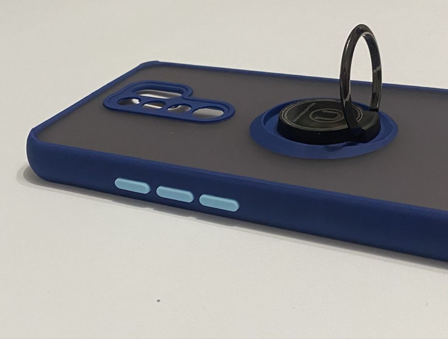 Чохол для Xiaomi Redmi 9 / Poco M2 Протиударний Матовий з Кільцем Magnetic