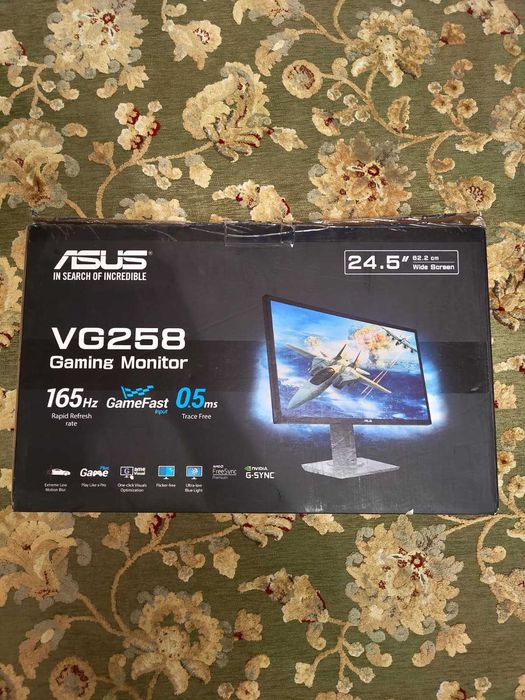 ASUS VG258QR Monitor Gaming - 25 polegadas, Full HD, 0.5ms*, 165Hz, G-SYNC Compatible, FreeSync Premium