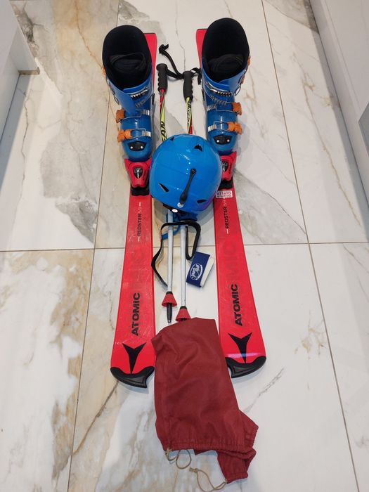 Narty slalomowe Atomic Redster S9 131cm zestaw buty, kijki i kask