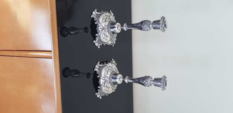 Castiçais em prata Portuguesa