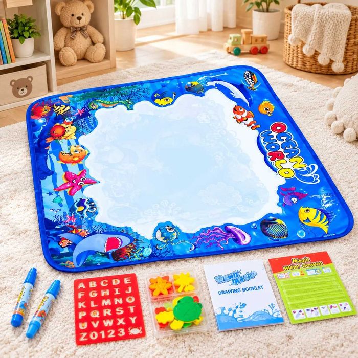 Акваковрик Aqua Magic Mat 80×60 см | Килимок для малювання водою з маркерами