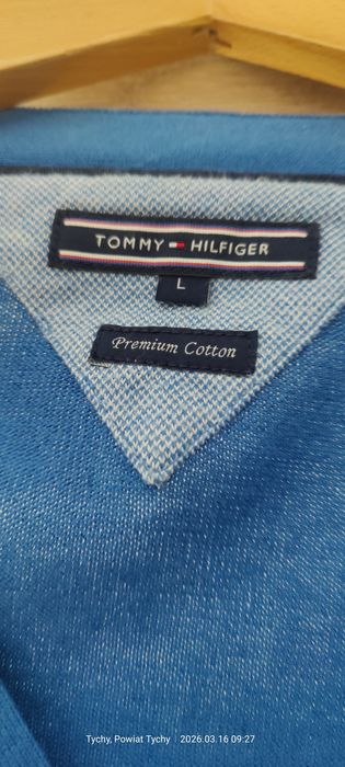 Markowy elegancki sweter męski Tommy Hilfiger